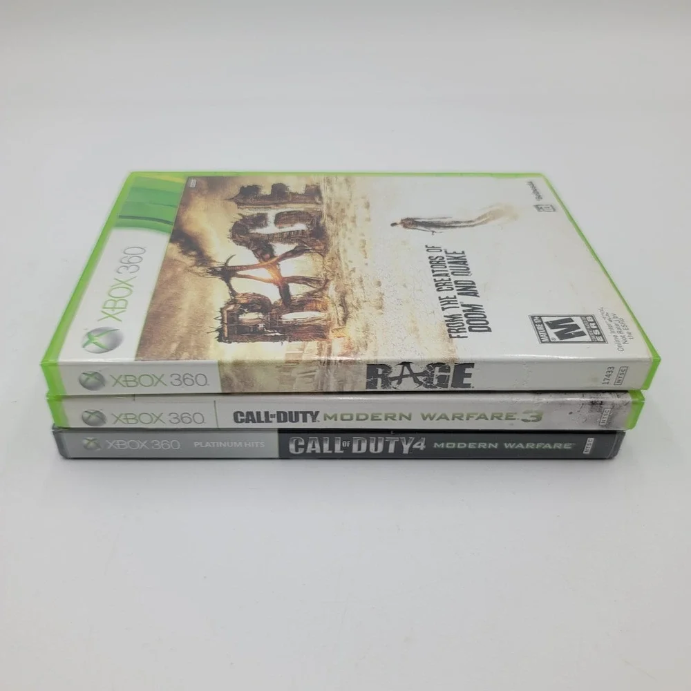 Xbox 360 Game Lot Call of Duty 4 Modern Warfare MW3 Rage Bethesda Activision